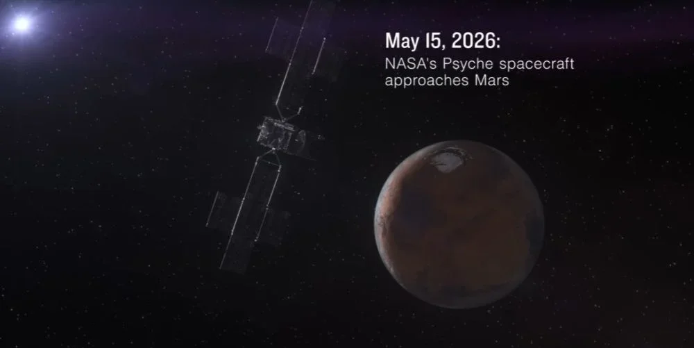 Космічний апарат Psyche NASA зафіксував таймлапс свого прольоту біля Марса